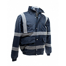 Navy Hi-Vis Classic Bomber Jacket