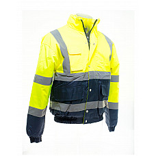 Hi-Vis Yellow/Navy Hi-Vis 2 Tone Bomber Jacket