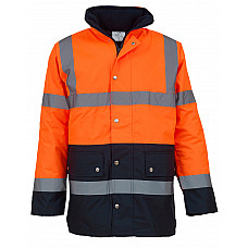 Hi Vis Orange/Navy Hi-Vis Two Tone Motorway Jacket