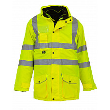 Hi Vis Yellow Hi-Vis Multi-Function 7-in-1 Jacket