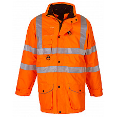 Hi Vis Orange Hi-Vis Multi-Function 7-in-1 Jacket