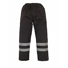 Black Hi-Vis Waterproof Over Trousers