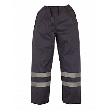 Navy Hi-Vis Waterproof Over Trousers