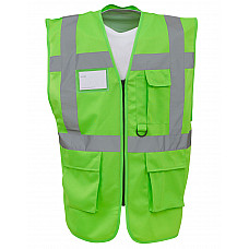 Lime Hi-Vis Executive Waistcoat