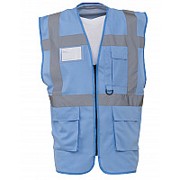 Sky Blue Hi-Vis Executive Waistcoat