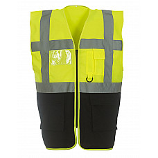 Hi Vis Yellow/Black Hi-Vis Executive Waistcoat