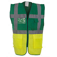 Green/Hi Vis Yellow Hi-Vis Executive Waistcoat