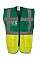 Green/Hi Vis Yellow Hi-Vis Executive Waistcoat