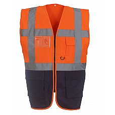 Orange/Navy Hi-Vis Executive Waistcoat