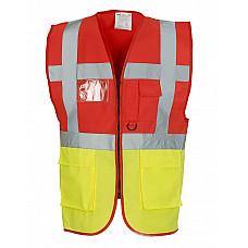 Red/Hi Vis Yellow Hi-Vis Executive Waistcoat