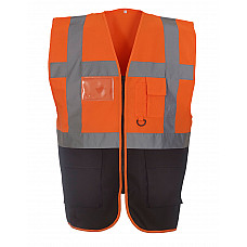 Orange/Black Hi-Vis Executive Waistcoat