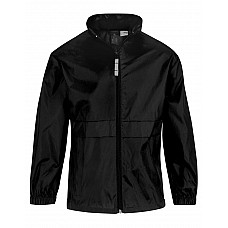 Black Kid's Sirocco Lightweight Windbreaker