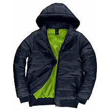 Navy Men's Superhood Puffer Bomber Jacket