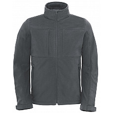 Dark Grey Men's Hooded 3-Layer Softshell