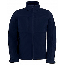 Navy Men's Hooded 3-Layer Softshell