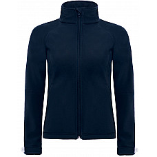 Navy Women's Hooded 3-Layer Softshell