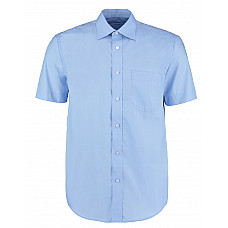 Light Blue Classic Fit Short Sleeve Business Shirt