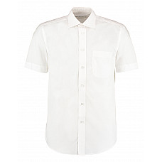 White Classic Fit Short Sleeve Business Shirt