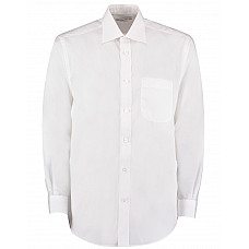 White Classic Fit Long Sleeve Business Shirt