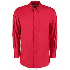 Red Classic Fit Long Sleeve Premium Oxford Shirt