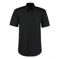 Black Classic Fit Short Sleeve Premium Oxford Shirt