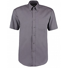 Charcoal Classic Fit Short Sleeve Premium Oxford Shirt