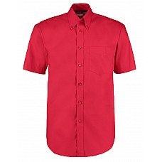 Red Classic Fit Short Sleeve Premium Oxford Shirt