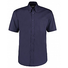 Midnight Navy Classic Fit Short Sleeve Premium Oxford Shirt