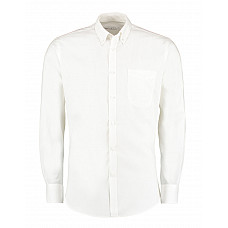 White Slim Fit Long Sleeve Premium Oxford Shirt