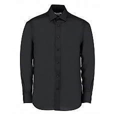 Black Tailored Fit Long Sleeve Business Shirt