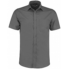 Graphite Tailored Fit Short Sleeve Poplin Shirt