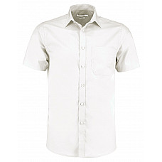 White Tailored Fit Short Sleeve Poplin Shirt