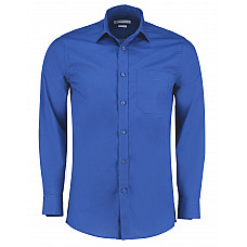 Royal Blue Tailored Fit Long Sleeve Poplin Shirt