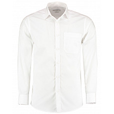 White Tailored Fit Long Sleeve Poplin Shirt