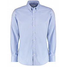 Light Blue Slim Fit Long Sleeve Stretch Oxford Shirt