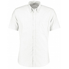 White Slim Fit Short Sleeve Workwear Oxford Shirt