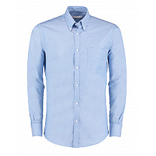 Light Blue Slim Fit Long Sleeve Workwear Oxford Shirt