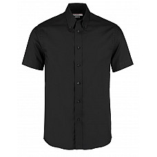 Black Tailored Fit Short Sleeve Premium Oxford Shirt