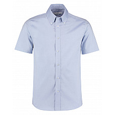 Light Blue Tailored Fit Short Sleeve Premium Oxford Shirt