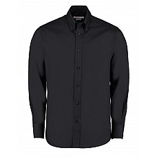 Black Tailored Fit Long Sleeve Premium Oxford Shirt