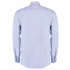 Light Blue/Navy Tailored Fit Long Sleeve Premium Contrast Oxford Shirt