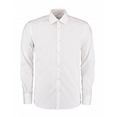 White Slim Fit Long Sleeve Business Shirt