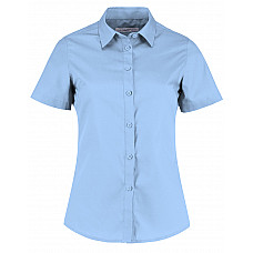 Light Blue Tailored Fit Short Sleeve Poplin Shirt