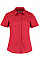 Red Tailored Fit Short Sleeve Poplin Shirt