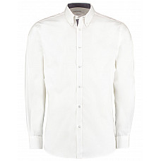 White Tailored Long Sleeve Poplin Shirt