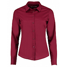 Claret Tailored Long Sleeve Poplin Shirt