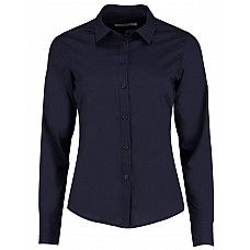 Dark Navy Tailored Long Sleeve Poplin Shirt