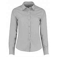 Light Grey Tailored Long Sleeve Poplin Shirt