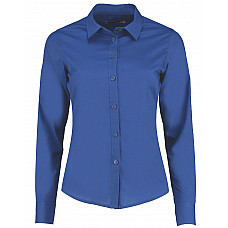 Royal Blue Tailored Long Sleeve Poplin Shirt