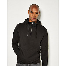 Black Regular Fit 1/4 Zip Hoodie